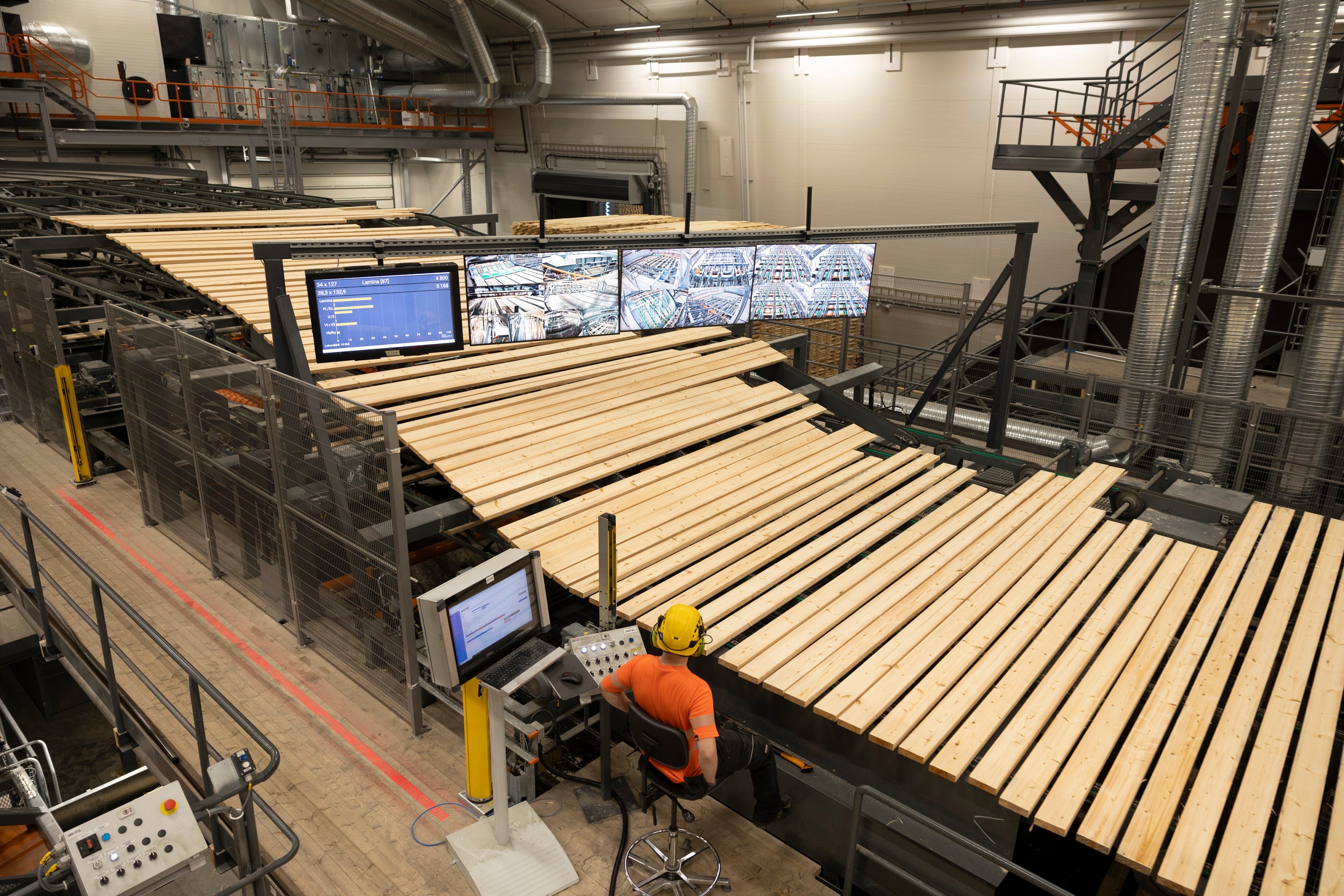 Green sorting line
